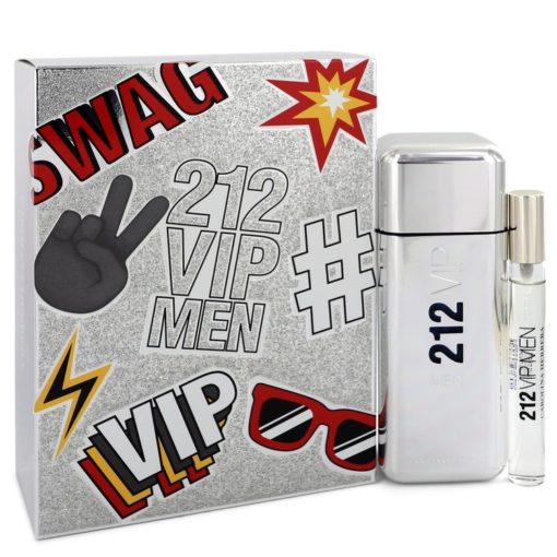 212 Vip by Carolina Herrera Gift Set -- 3.4 oz Eau De Toilette Spray + .34 oz Mini EDT Spray