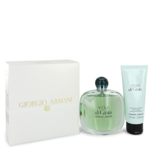 Acqua Di Gioia by Giorgio Armani Gift Set -- 3.4 oz Eau De Parfum Spray + 2.5 oz Body Lotion