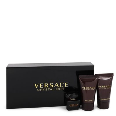 Crystal Noir by Versace Gift Set -- 3 oz Eau De Toilette Spray + 0.3 oz Mini EDT Spray In Versace Pouch