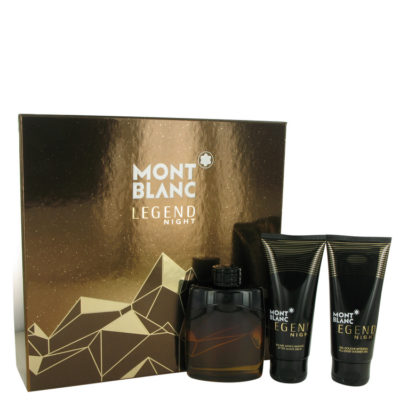 Montblanc Legend Night by Mont Blanc Gift Set -- 3.3 oz Eau De Parfum Spray + 3.3 oz After Shave Balm + 3.3 oz Shower Gel