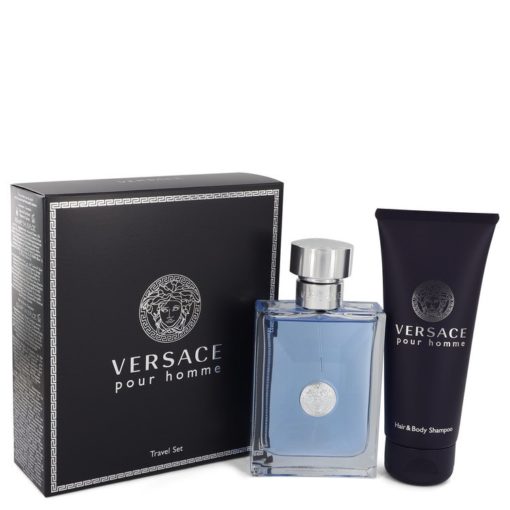 Versace Pour Homme by Versace Gift Set -- 3.4 oz Eau De Toilette Spray + 3.4 oz Shower Gel