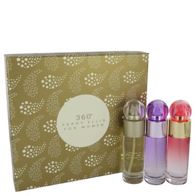 perry ellis 360 by Perry Ellis Gift Set -- 3.4 oz Eau De Toilette Spray + 6.8 oz Body Spray + 3 oz Shower Gel + .25 oz Mini EDT Spray