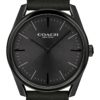 Men's Coach Preston Leather Strap Black Watch