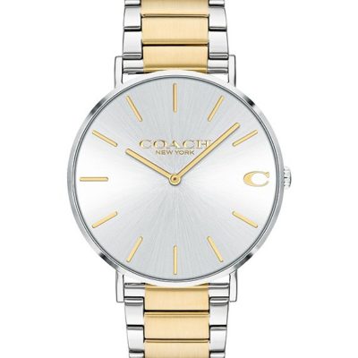 COACH Charles Two Tone Analog Bracelet Watch 41mm