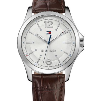 Tommy Hilfiger Men's Essential Brown Leather Strap Watch 42mm