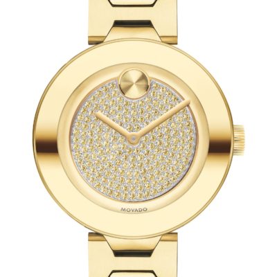 Movado Bold Pavé T-Bar Bracelet Watch