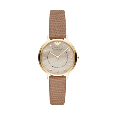 Emporio Armani Women's Bone Leather Strap Watch 32mm