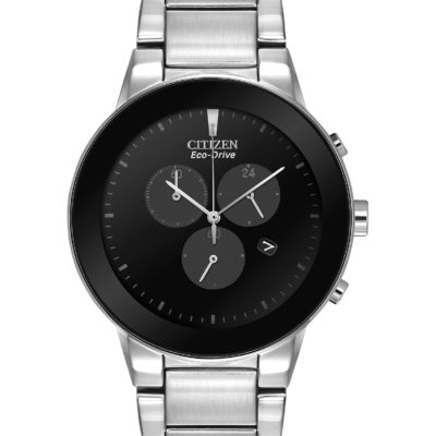 Citizen Men's Chronograph Axiom Eco-Drive Stainless Steel Bracelet Watch 43mm AT