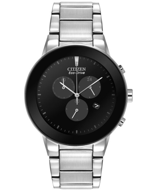 Citizen Men's Chronograph Axiom Eco-Drive Stainless Steel Bracelet Watch 43mm AT