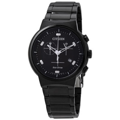 Citizen Eco-Drive Chronograph Black Dial Men's Watch AT2405-87E