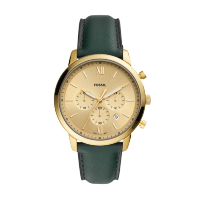 Fossil Neutra Chronograph Dark Green Leather Watch 44mm