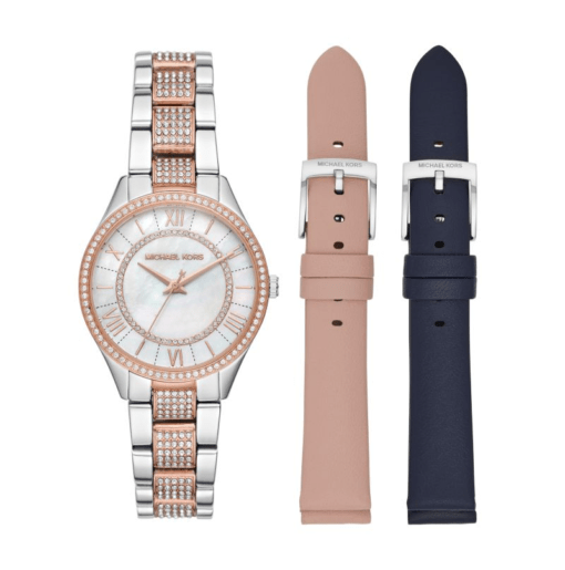 Michael Kors Women's Lauryn Three-Hand Two-Tone Stainless Steel Watch Set 33mm