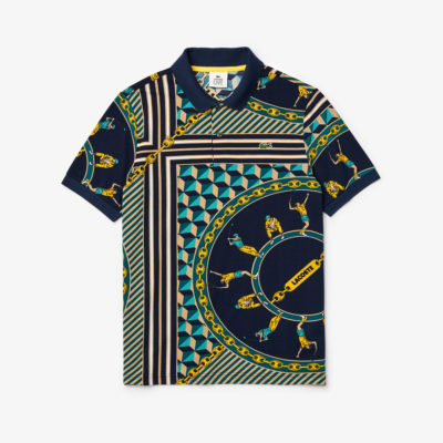 Men's LIVE Scarf-Print Cotton Piqué Polo Shirt