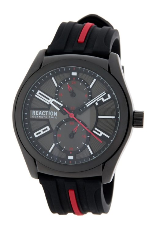 Kenneth Cole REACTION Men's Dress Sport Japanese-Quartz Watch with Silicone Strap