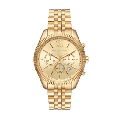 Michael Kors Women's Lexington Chronograph Gold-Tone Stainless Steel Watch - 42mm