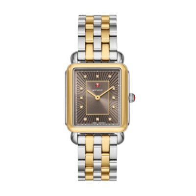 32mm Michele Deco II Two-Tone 18K Gold Diamond Dial Watch