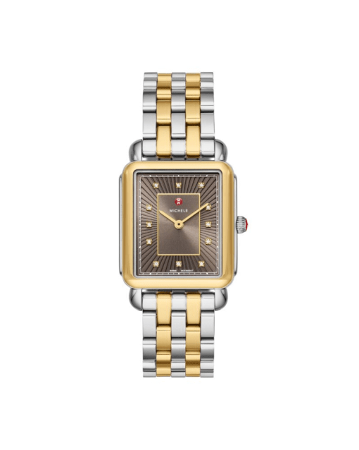 32mm Michele Deco II Two-Tone 18K Gold Diamond Dial Watch